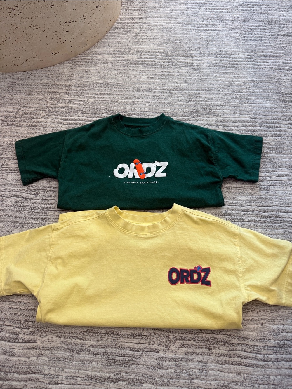 Zara Kids Tee Set - Dark Green & Pale Yellow ORDZ Graphic